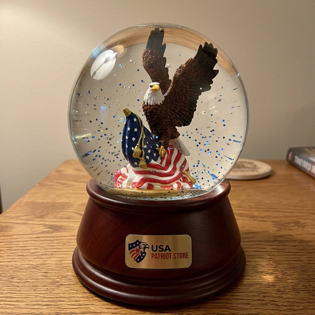 American Eagle Musical Water Globe
