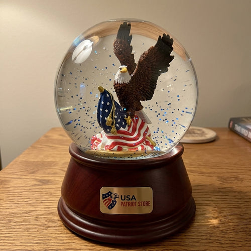 American Eagle Musical Water Globe