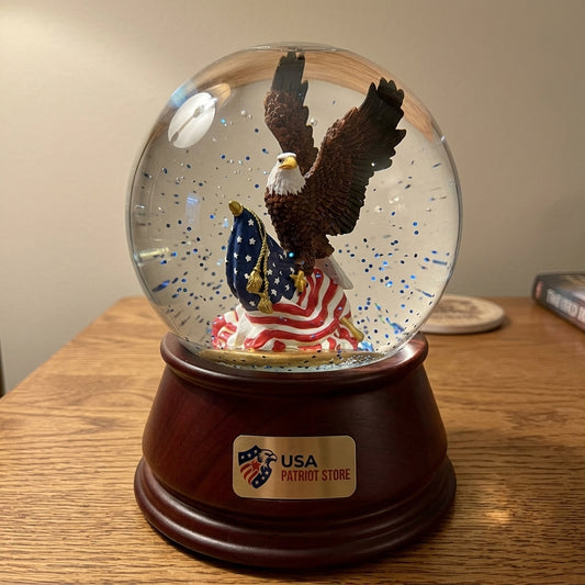 American Eagle Musical Water Globe