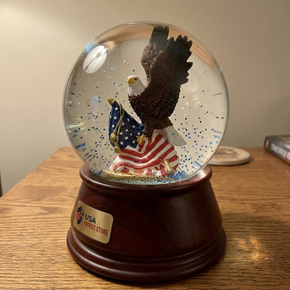 American Eagle Musical Water Globe