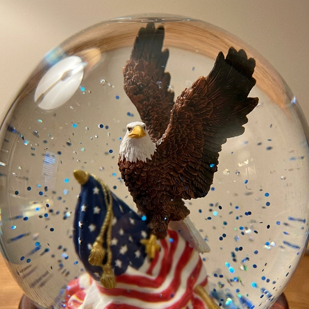 American Eagle Musical Water Globe