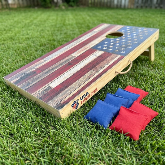 American Flag Solid Cornhole Boards 4’ x 2’