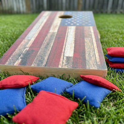 American Flag Solid Cornhole Boards 4’ x 2’