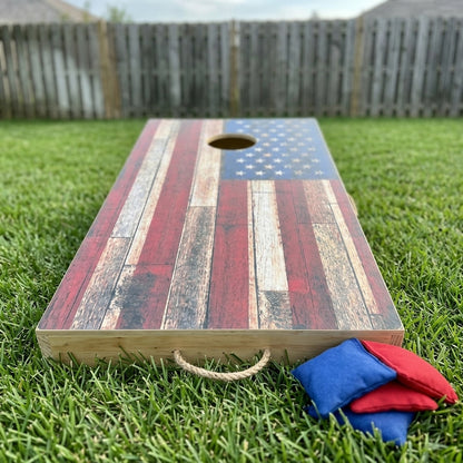American Flag Solid Cornhole Boards 4’ x 2’