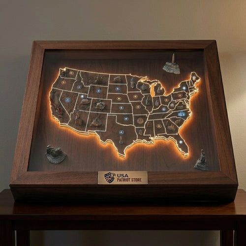 American Heritage Illuminated Map Table