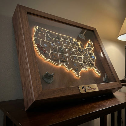 American Heritage Illuminated Map Table