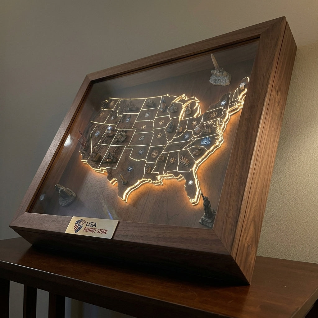 American Heritage Illuminated Map Table