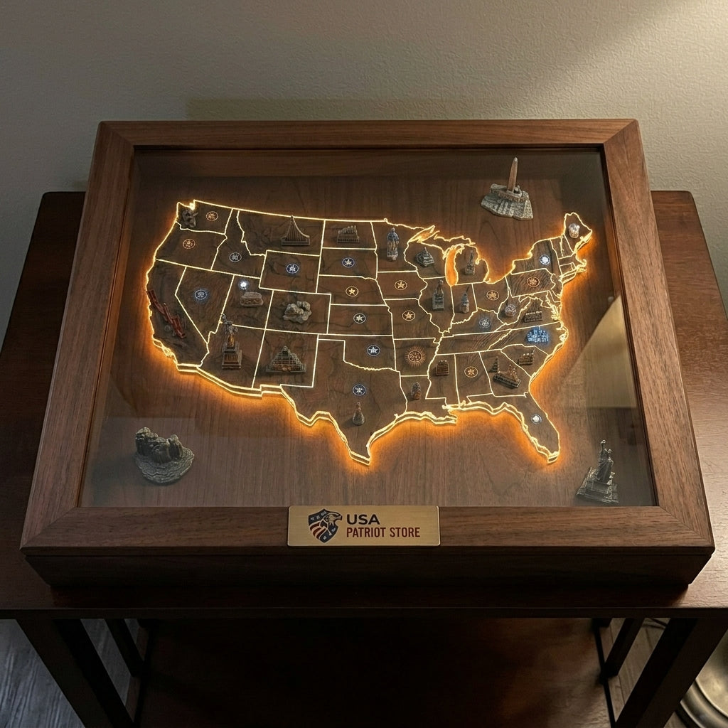 American Heritage Illuminated Map Table