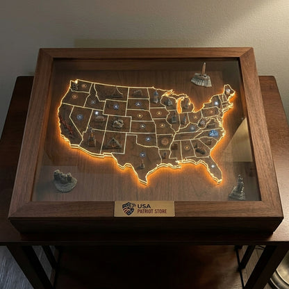 American Heritage Illuminated Map Table