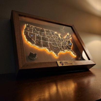 American Heritage Illuminated Map Table