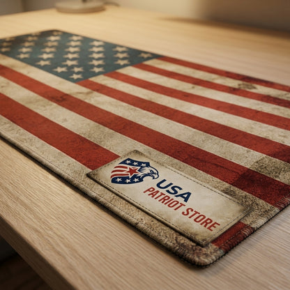 Desk Mat Extended Mouse Pad USA Flag