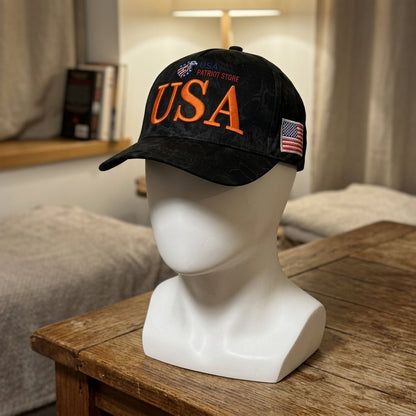 Mens American Flag Trucker Hat