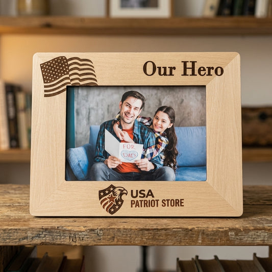 Rustic Wooden Military Picture Frame