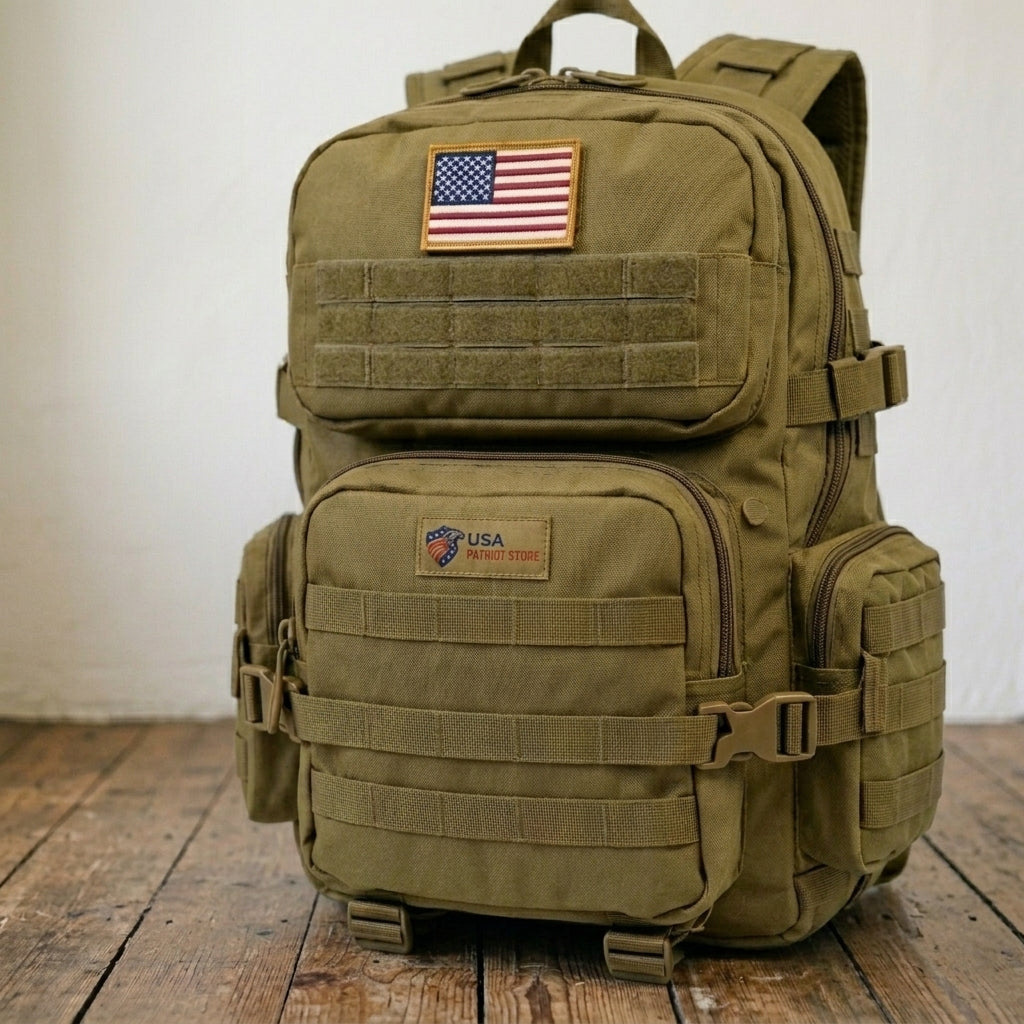 Tactical Daypack with Molle Webbing USA Patch