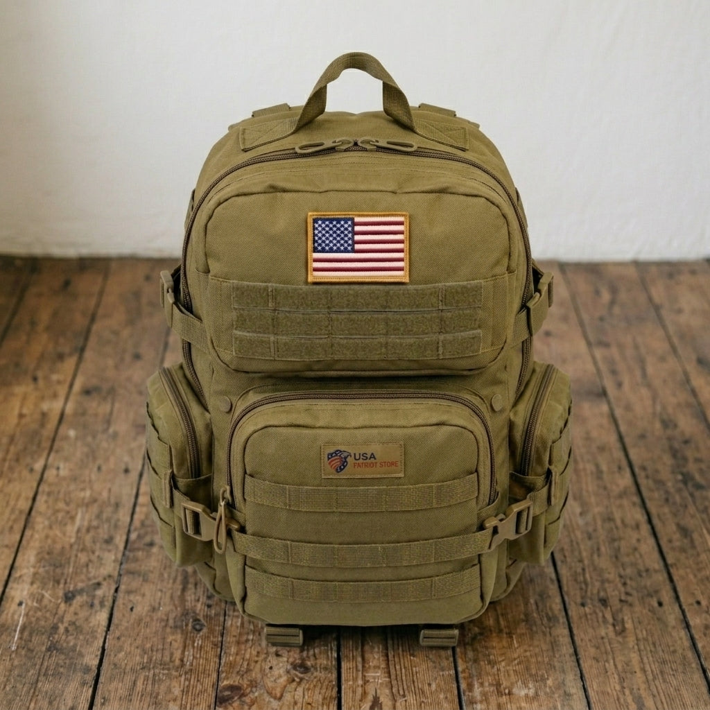 Tactical Daypack with Molle Webbing USA Patch