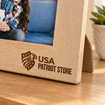 Rustic Wooden Military Picture Frame