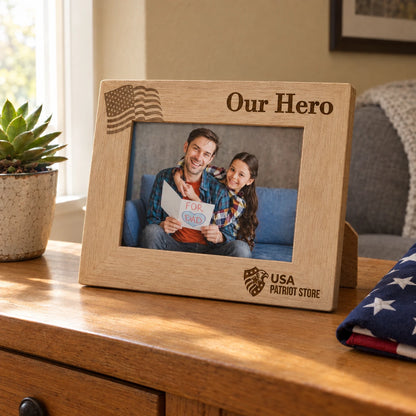 Rustic Wooden Military Picture Frame