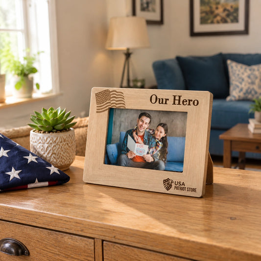 Rustic Wooden Military Picture Frame