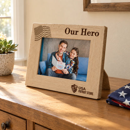 Rustic Wooden Military Picture Frame